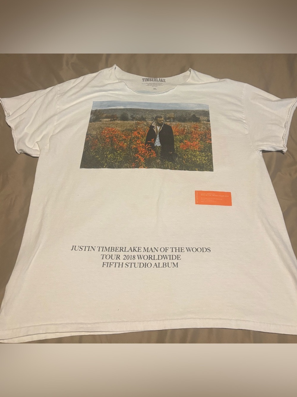 Justin Timberlake Man of the Woods 2018 Tour T-Shirt by Heron Preston XL Cropped